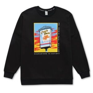 Dutch Bros Black Graphic Crewneck Oversized Sweatshirt Men’s Size Medium